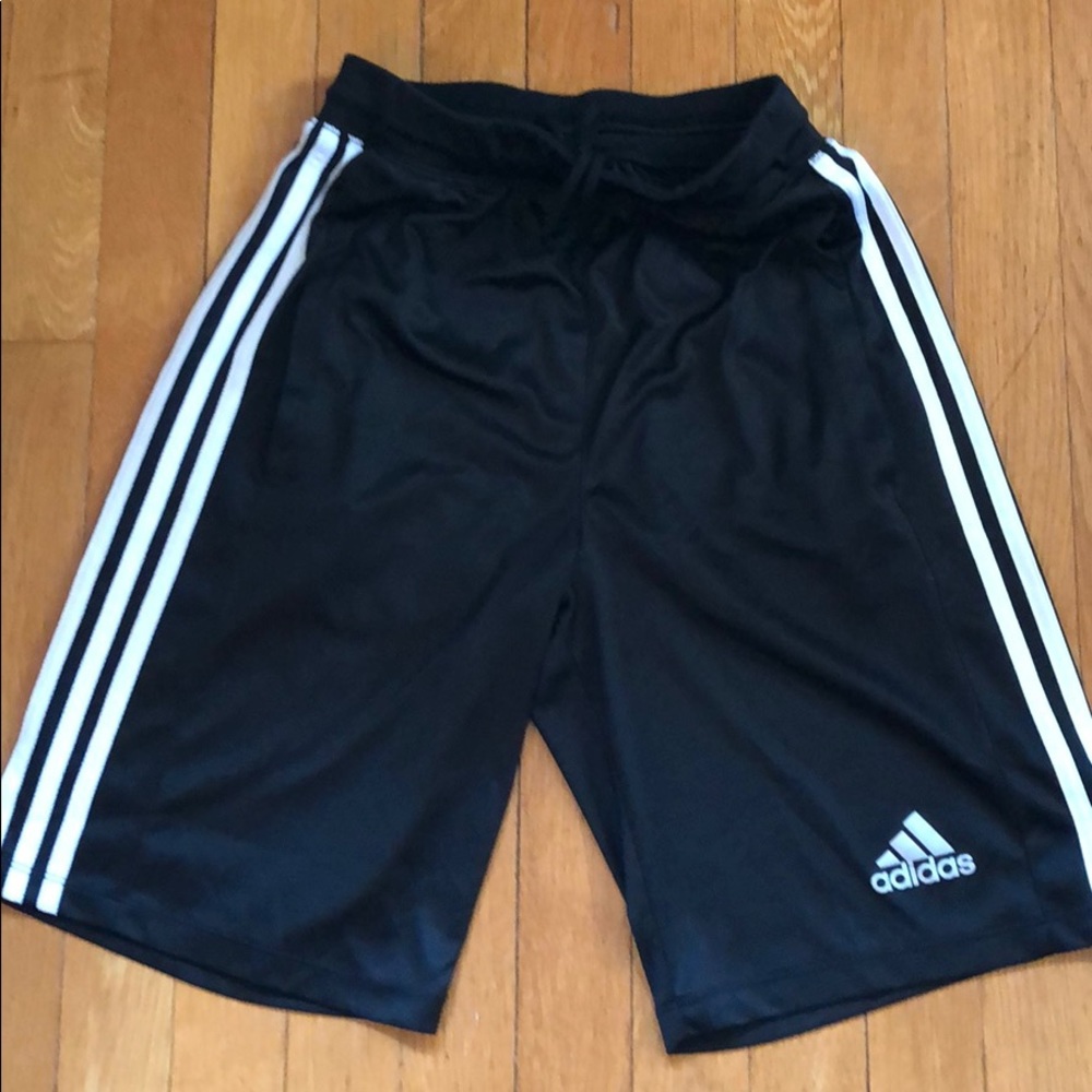 Black/White Adidas Climalite shorts